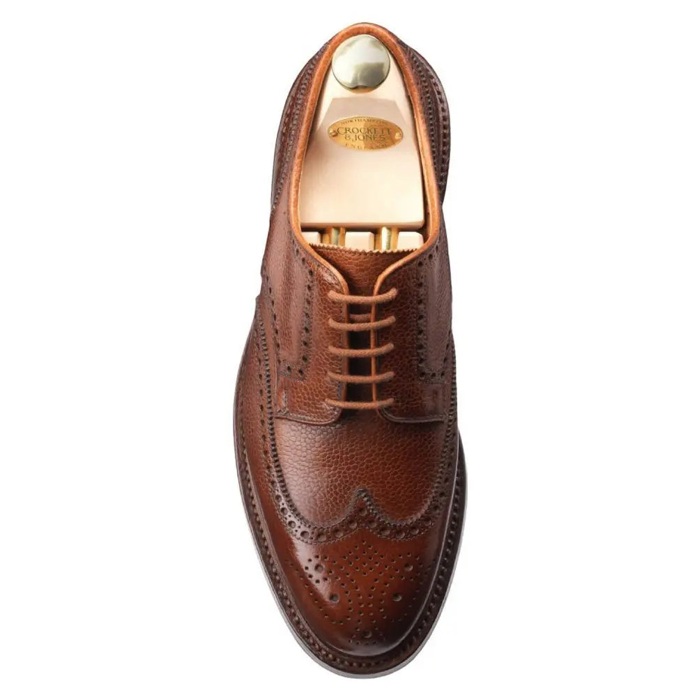 Pembroke Tan Scotch Grain Shoes  Crockett & Jones   