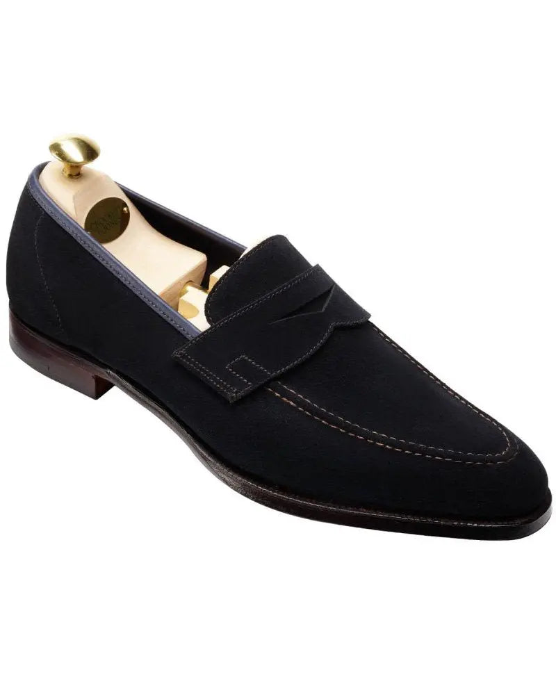 Teign Unlined Suede Loafers  Crockett &amp; Jones   