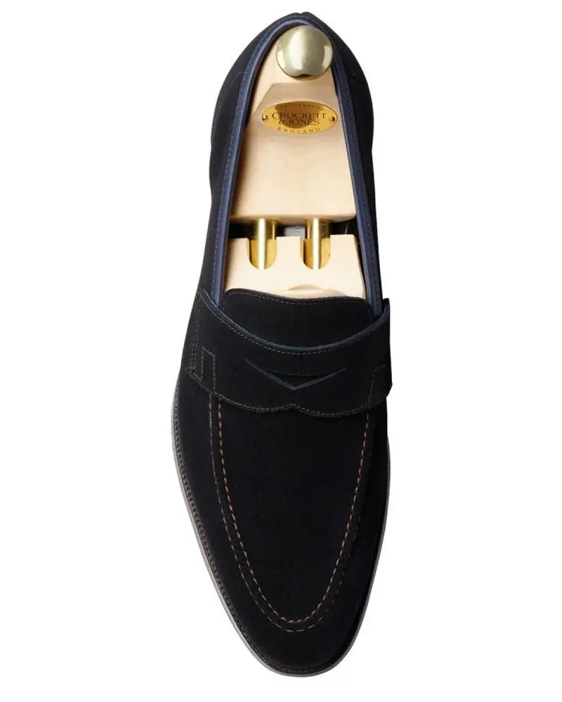 Teign Unlined Suede Loafers  Crockett &amp; Jones   