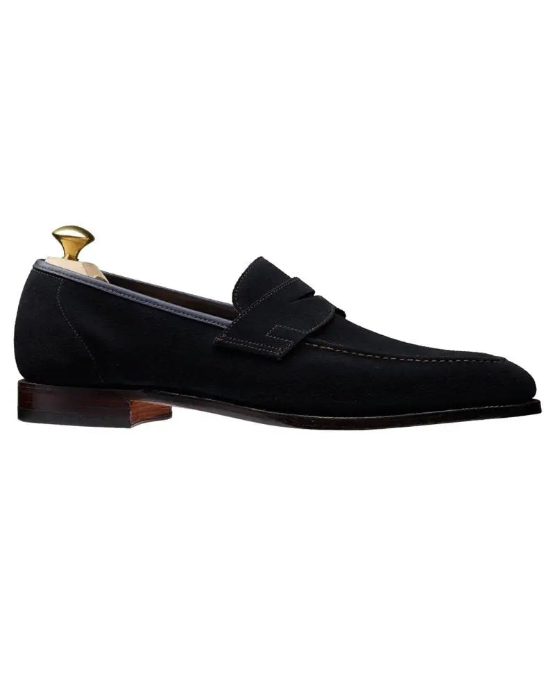 Teign Unlined Suede Loafers  Crockett & Jones   