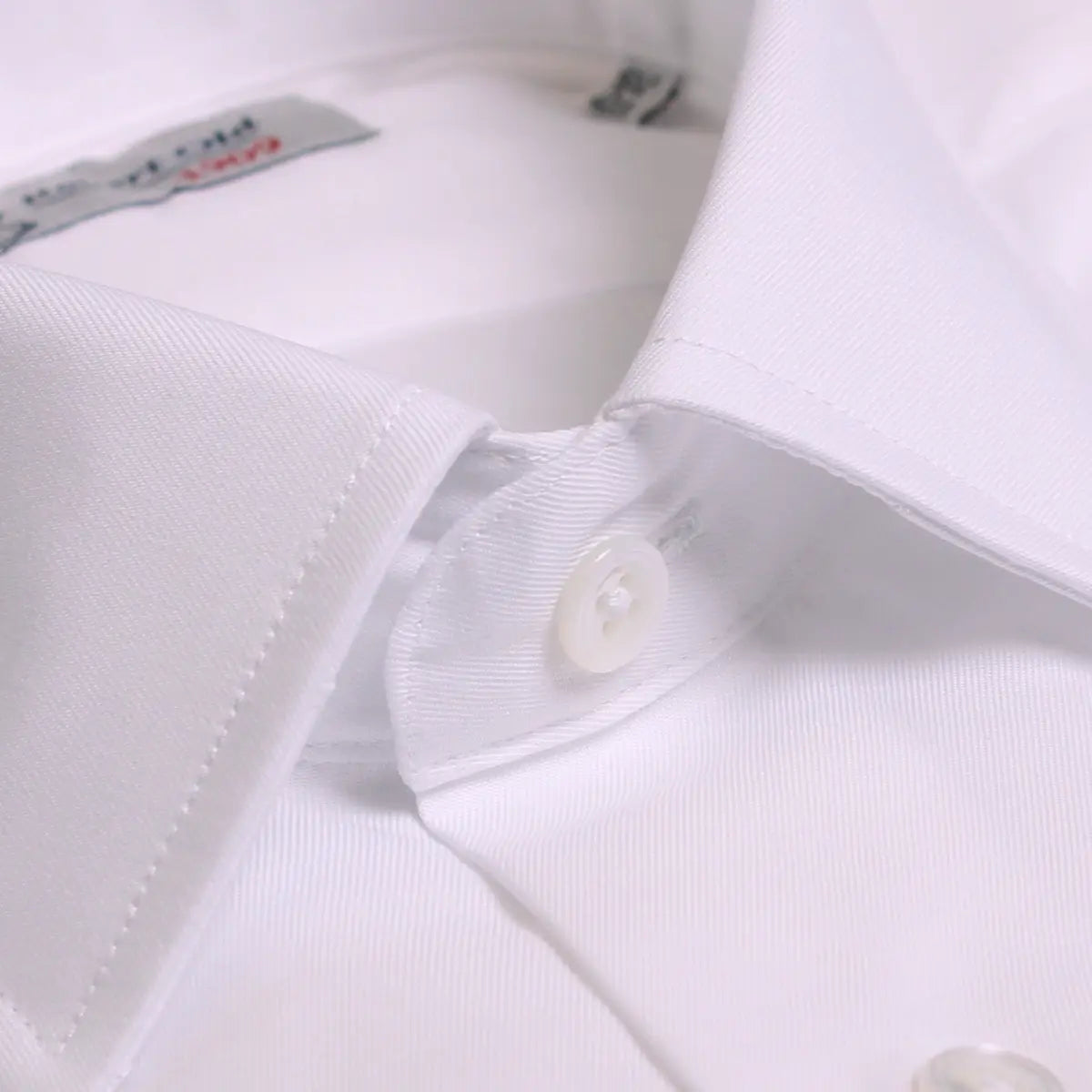 White Twill Swiss Cotton Shirt  Robert Old   